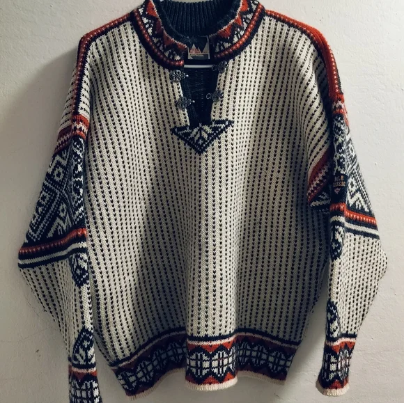 Vintage 90s Dale of Norway Wool sweater S Norwegian Men's Nordic sweater - Picture 3 of 9